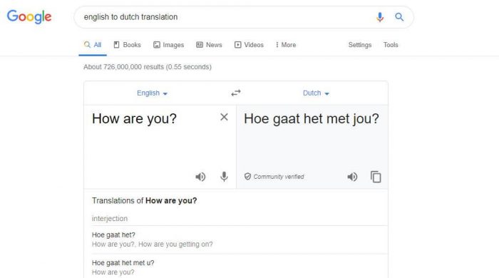 Google translation