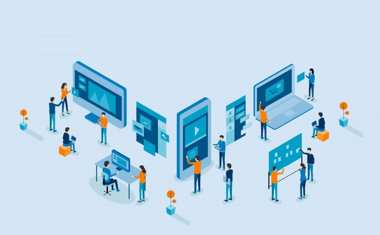 program vs project management isometric view