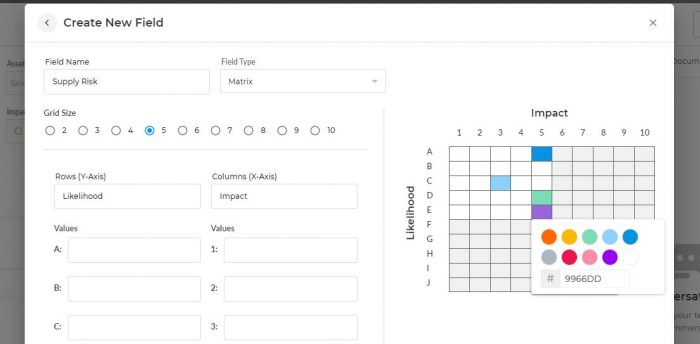 Risk Matrix Customization Options