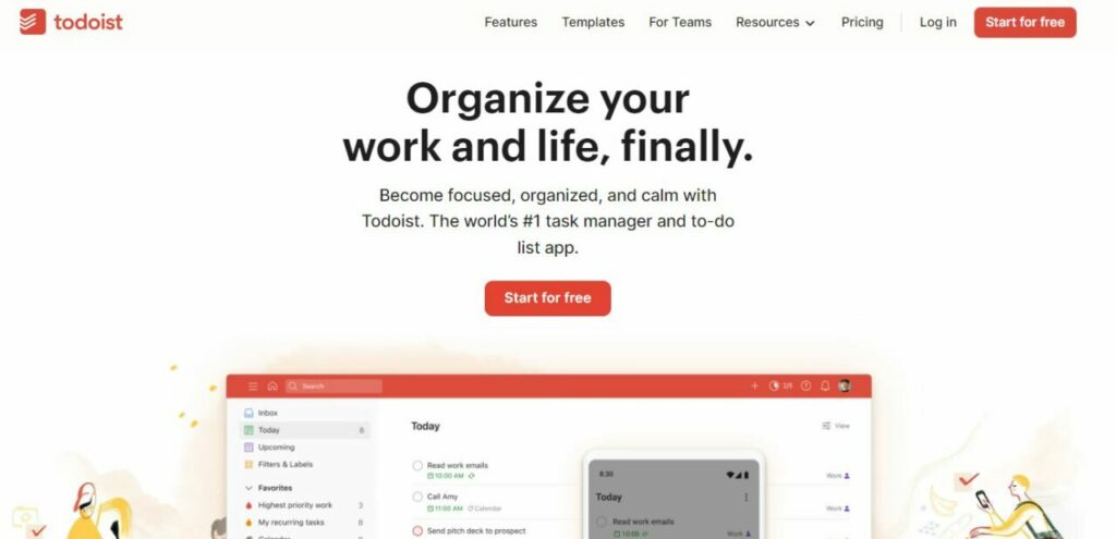 todoist homepage